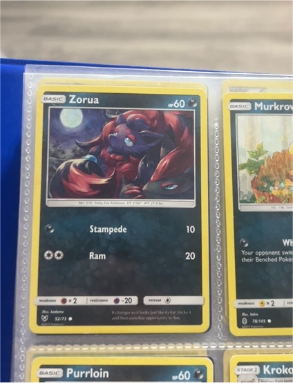 2017 Pokémon Shining Legends #52 Zorua — front