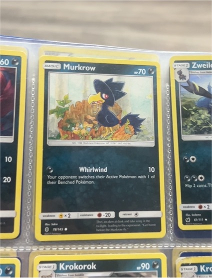 2017 Pokemon Guardians Rising #78 Murkrow — front