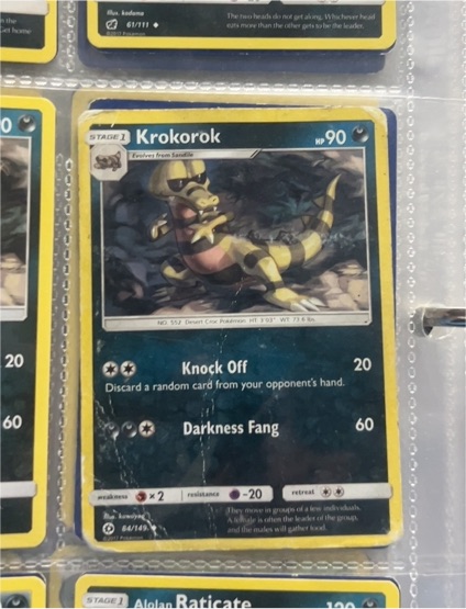 2017 Pokémon Sun & Moon #84 Krokorok — front