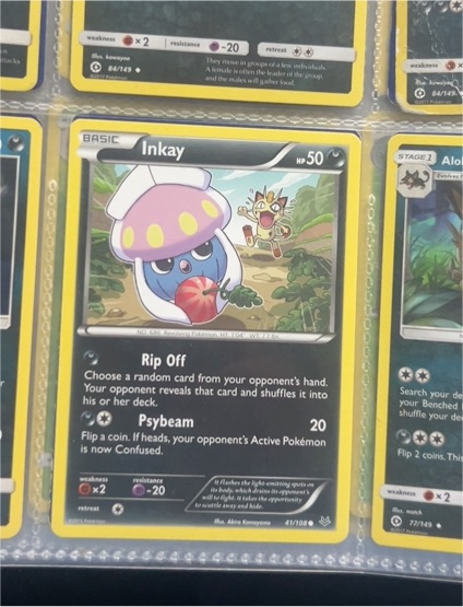 2015 Pokémon XY Roaring Skies #41 Inkay — front