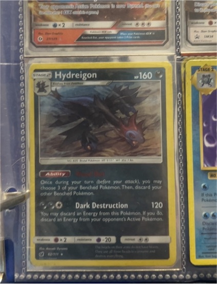 2017 Pokémon Crimson Invasion #62 Hydreigon — front