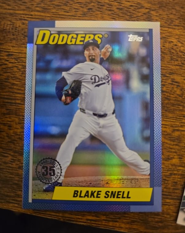 2025 Topps Update #U90-4 Blake Snell 1990 Topps Baseball 35th Anniversary — front