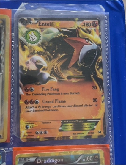 2010 Pokémon EX Unseen Forces #13 Entei EX — front