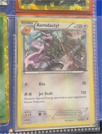 2016 Pokémon XY Fates Collide #76 Aerodactyl — front