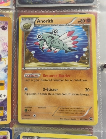 2016 Pokémon Steam Siege #56 Anorith — front