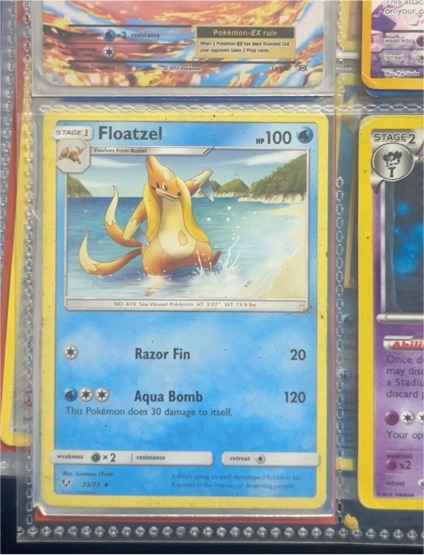 2017 Pokémon Shining Legends #23 Floatzel — front