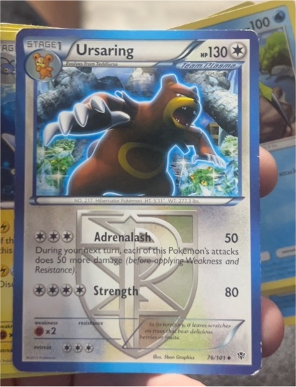 2013 Pokémon TCG Plasma Blast #76 Ursaring — front