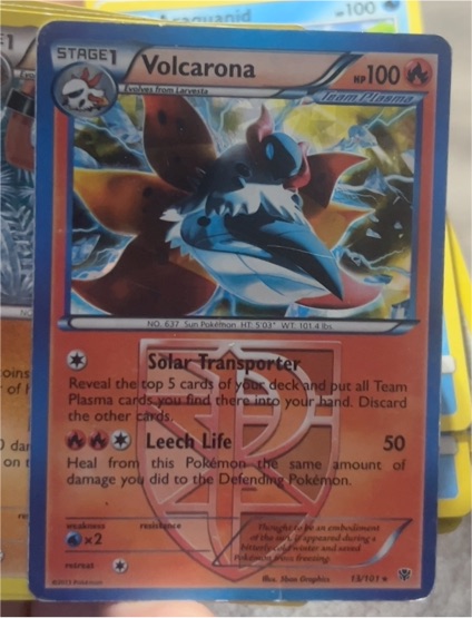 2013 Pokémon Plasma Blast #13 Volcarona — front