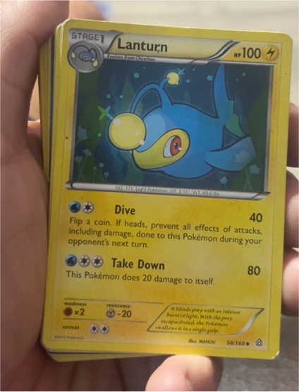 2015 Pokémon XY Primal Clash #58 Lanturn — front