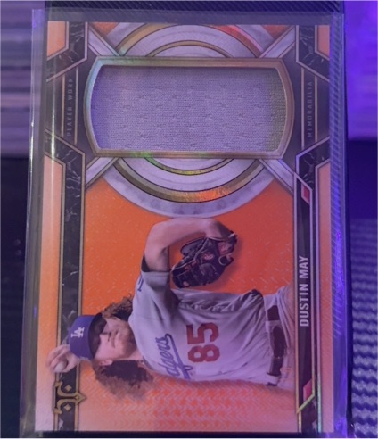 2021 Topps Triple Threads Single Jumbo Relics #SJR-DMA Dustin May — front