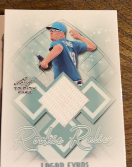 2024 Leaf Trinity Rookie Relics #RR-50 Logan Evans — front