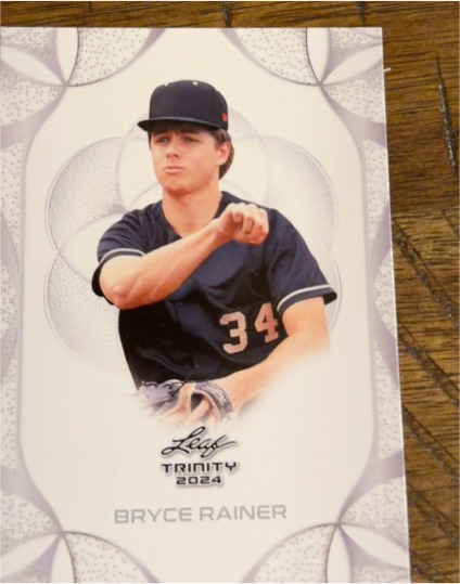 2024 Leaf Trinity #12 Bryce Rainer — front