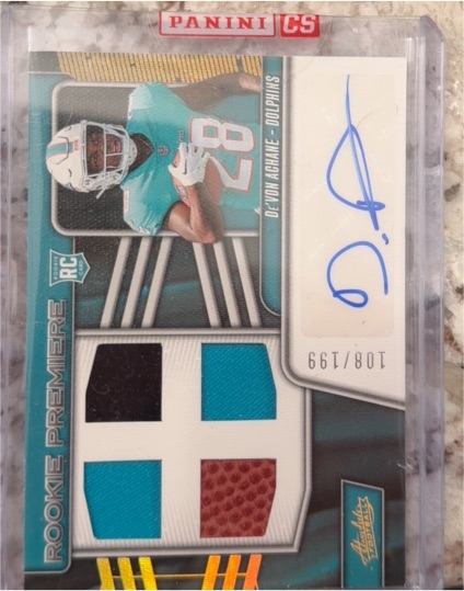 2023 Panini Absolute Rookie Premiere #108 De'Von Achane — front