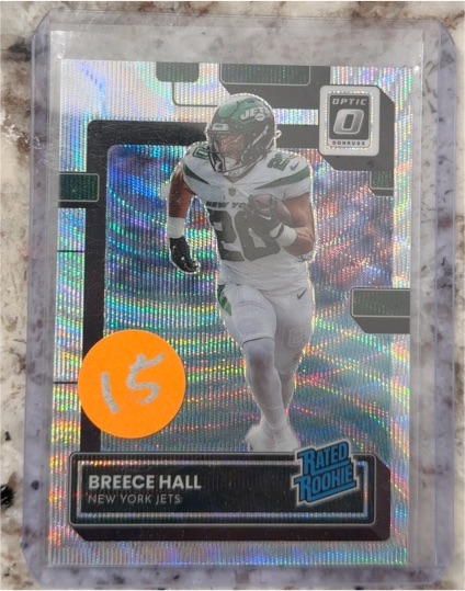 2022 Donruss Optic #214 Breece Hall Rated Rookie — front