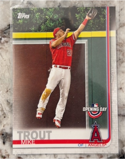 2019 Topps Opening Day #24 Mike Trout — front