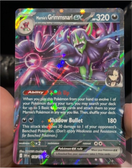 2023 Pokémon SV10: Destined Rivals #136 Marnie's Grimmsnarl ex — front