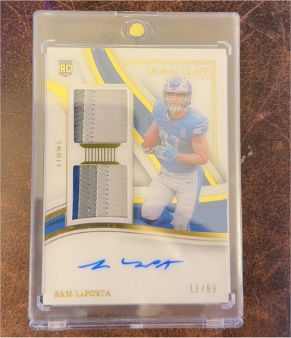 2024 Panini Immaculate Collection Rookie Patch Autographs # Sam LaPorta — front