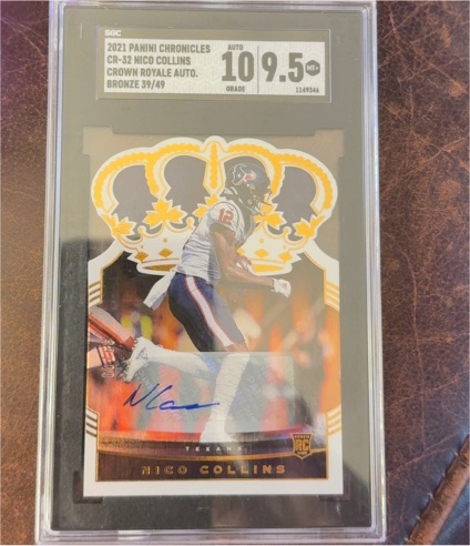 2021 Panini Chronicles Crown Royale #CR-32 Nico Collins — front