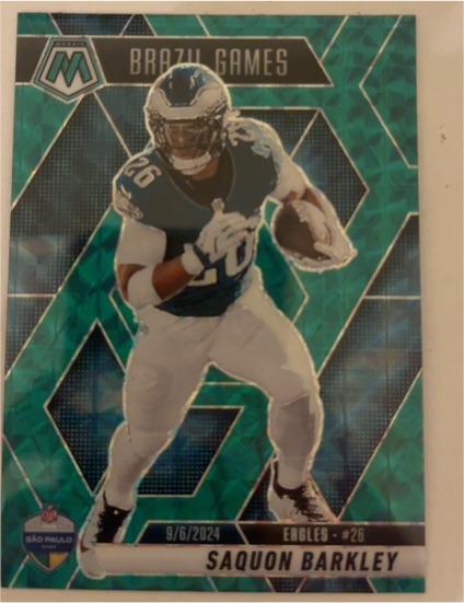 2025 Panini Mosaic #263 Saquon Barkley Brazil Games — front