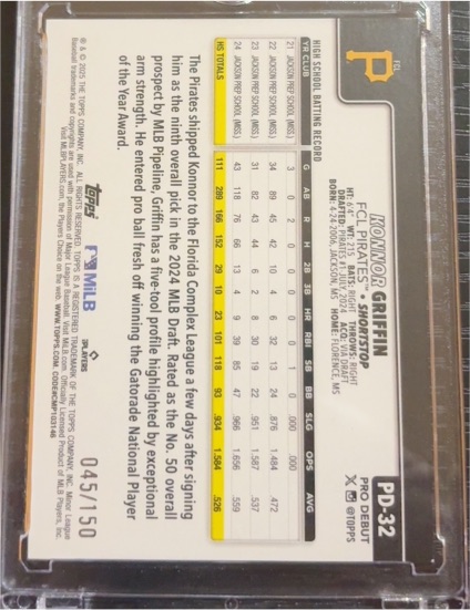 2025 Topps Pro Debut #PD-32 Komono Griffin — front