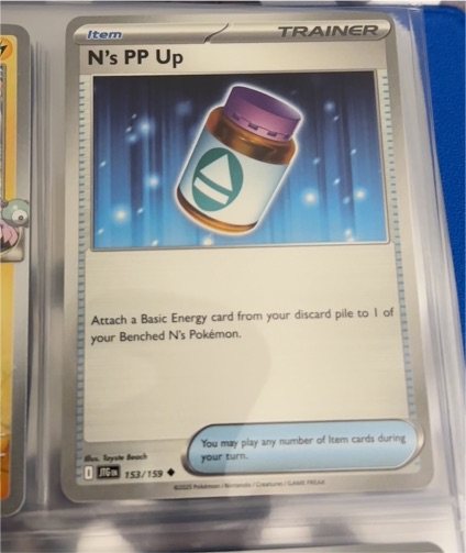 2025 Pokémon Journey Together #153 N's PP Up — front
