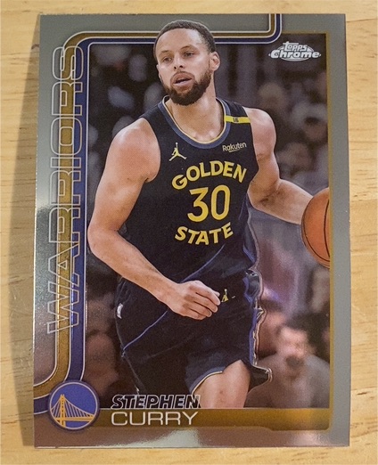 2025-26 Topps Chrome #201 Stephen Curry — front
