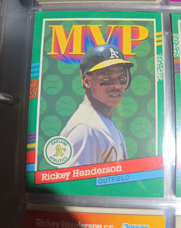 1990 Leaf MVP #387 Rickey Henderson — front
