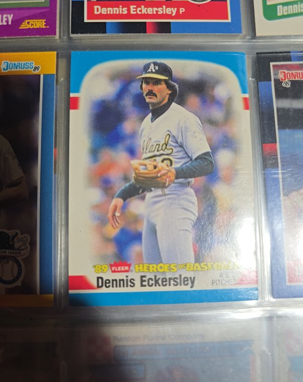 1989 Fleer Heroes of Baseball #89 Dennis Eckersley — front