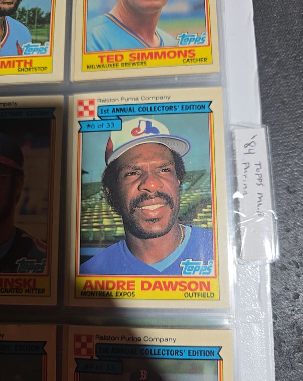 1984 Topps Ralston Purina #6 Andre Dawson — front