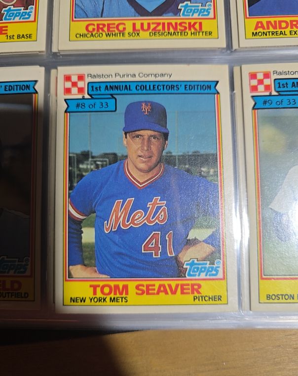 1984 Topps Ralston Purina #8 Tom Seaver — front