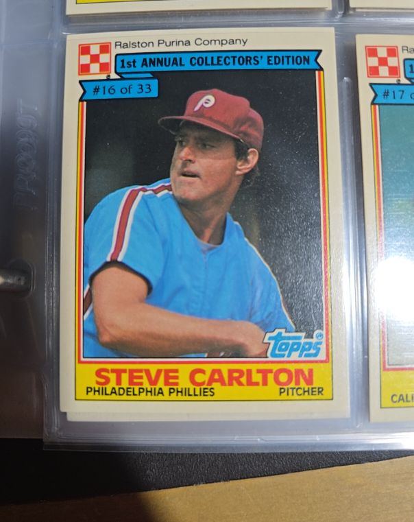 1984 Topps Ralston Purina #16 Steve Carlton — front