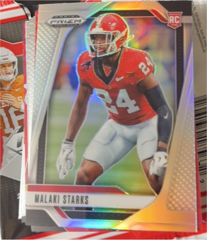 2025 Panini Prizm Draft Picks Malaki Starks Red /399 Georgia Rookie RC — front