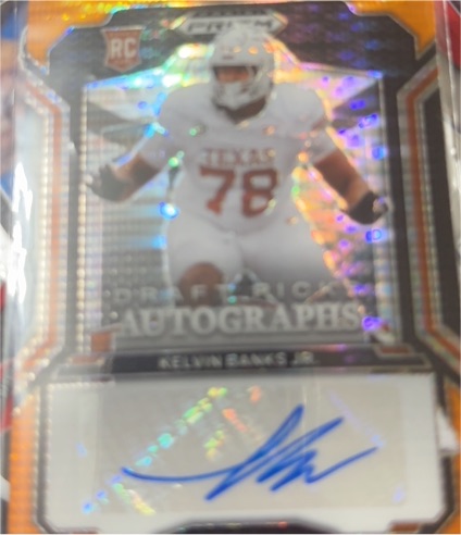 2025 Panini Prizm Draft Picks Autographs #DPA-KBJ Kelvin Banks Jr. — front