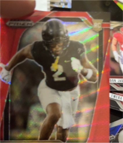 2024 Panini Prizm Red White & Blue Prizm Rookie Card — front