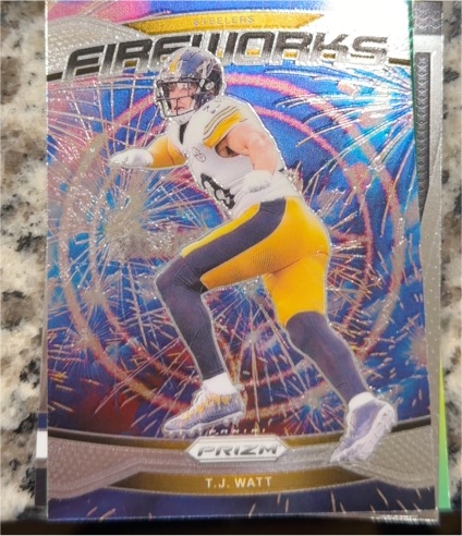 2024 Panini Prizm Fireworks #15 T.J. Watt — front