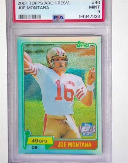 2001 Topps Archives Reserve #40 Joe Montana — front