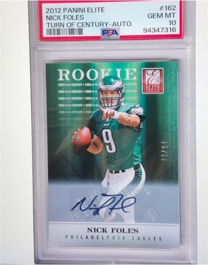 2012 Panini Elite #162 Nick Foles Turn of Century Auto — front