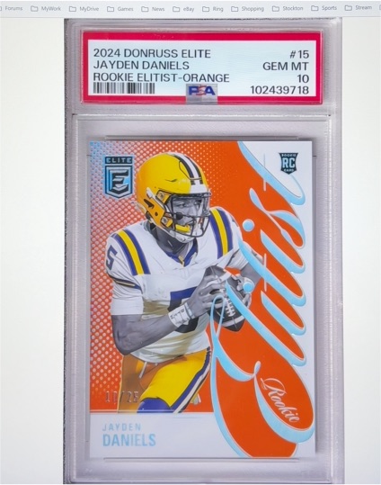 2024 Donruss Elite #15 Jayden Daniels Rookie Elitist Orange — front