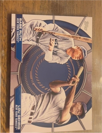 2025 Topps Series 2 #DD-20 Babe Ruth / Lou Gehrig Dynamic Duos — front