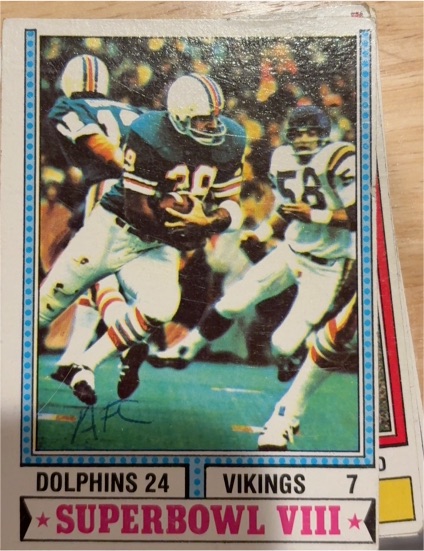 1974 Topps #463 Super Bowl VIII Larry Csonka — front