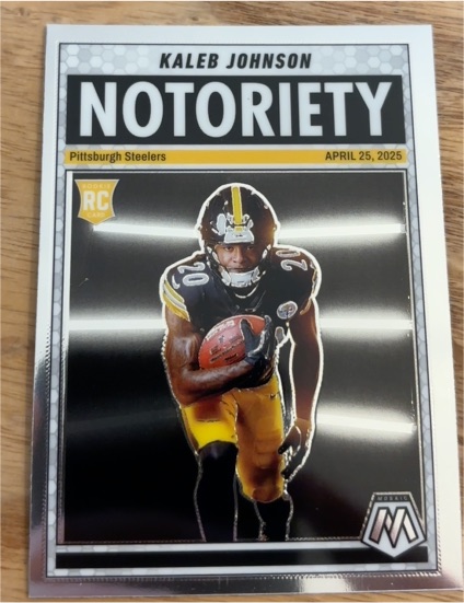 2025 Panini Mosaic #22 Kaleb Johnson Notoriety — front