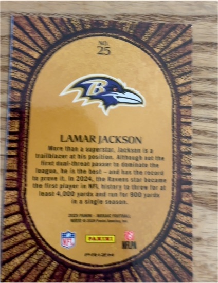 2023 Panini Prizm #25 Lamar Jackson — front
