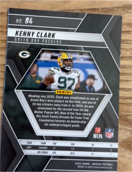 2025 Panini Mosaic #84 Kenny Clark — front