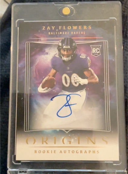 2023 Panini Origins Rookie Autographs #RAZAY Zay Flowers — front