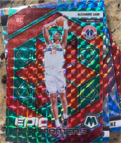 2024-25 Panini Mosaic #12 Alexandre Sarr Epic Performers Mosaic — front