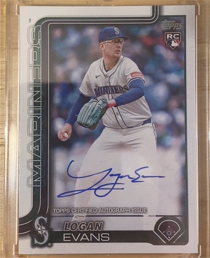 2025 Topps #RC Logan Evans — front