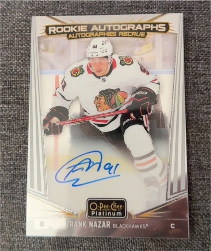 2024-25 O-Pee-Chee Platinum Rookie Autographs #R-FN Frank Nazar — front
