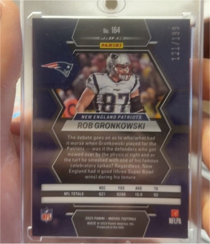 2023 Panini Mosaic #164 Rob Gronkowski — front