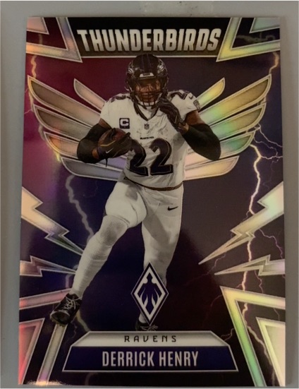 2025 Panini Phoenix #5 Derrick Henry Thunderbirds Silver Prizm Baltimore Ravens — front
