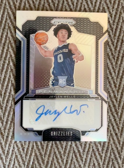 2024-25 Panini Prizm #RPE-JAY Jaylen Wells Rookie Penmanship — front